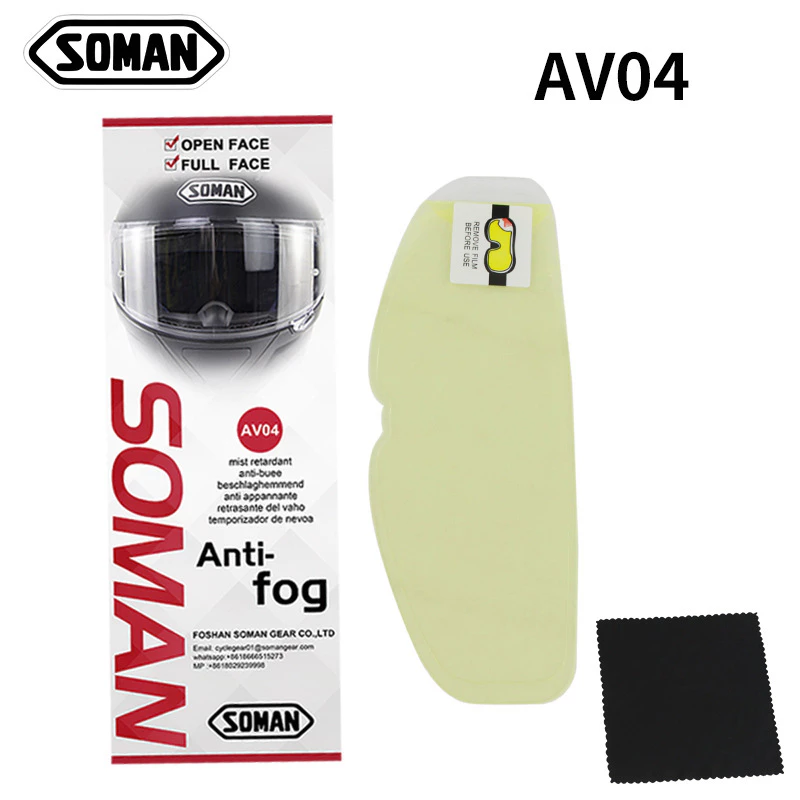Soman Universal Antifog เลนส์ฟิล์มรถจักรยานยนต์หมวกกันน็อค Visor ฟิล์ม Anti Fog สําหรับ AGV SHOEI HJC X14 K5 K3SV K1 Moto หมวกกันน็อค Acc