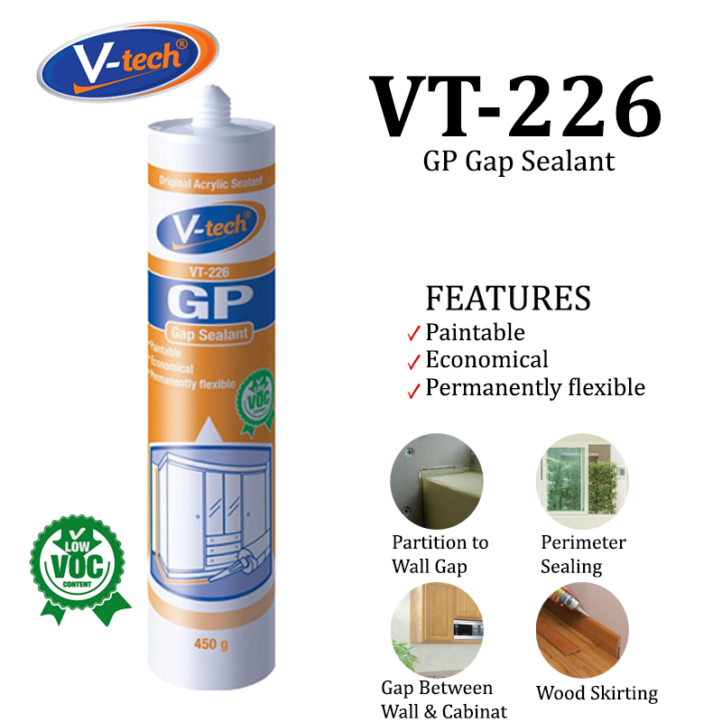 YY DiY V-TECH VT-226 GP Gap Sealant 400g (สีขาว)