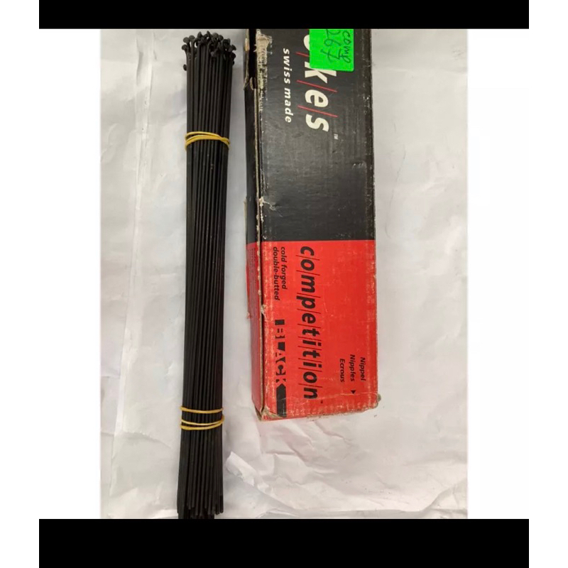 DT Swiss Spokes Competition ก้นดํา 2.0-1.8 W/O ชุดจุกนม/32 ชิ้น RM80