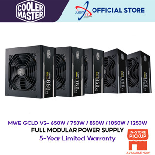 Cooler MASTER MWE GOLD 650W 750W 850W 1050W (ATX3.0) 1250W (ATX3.0) 80 PLUS พาวเวอร์ซัพพลาย (AFAAG / AFCAG) - PSU