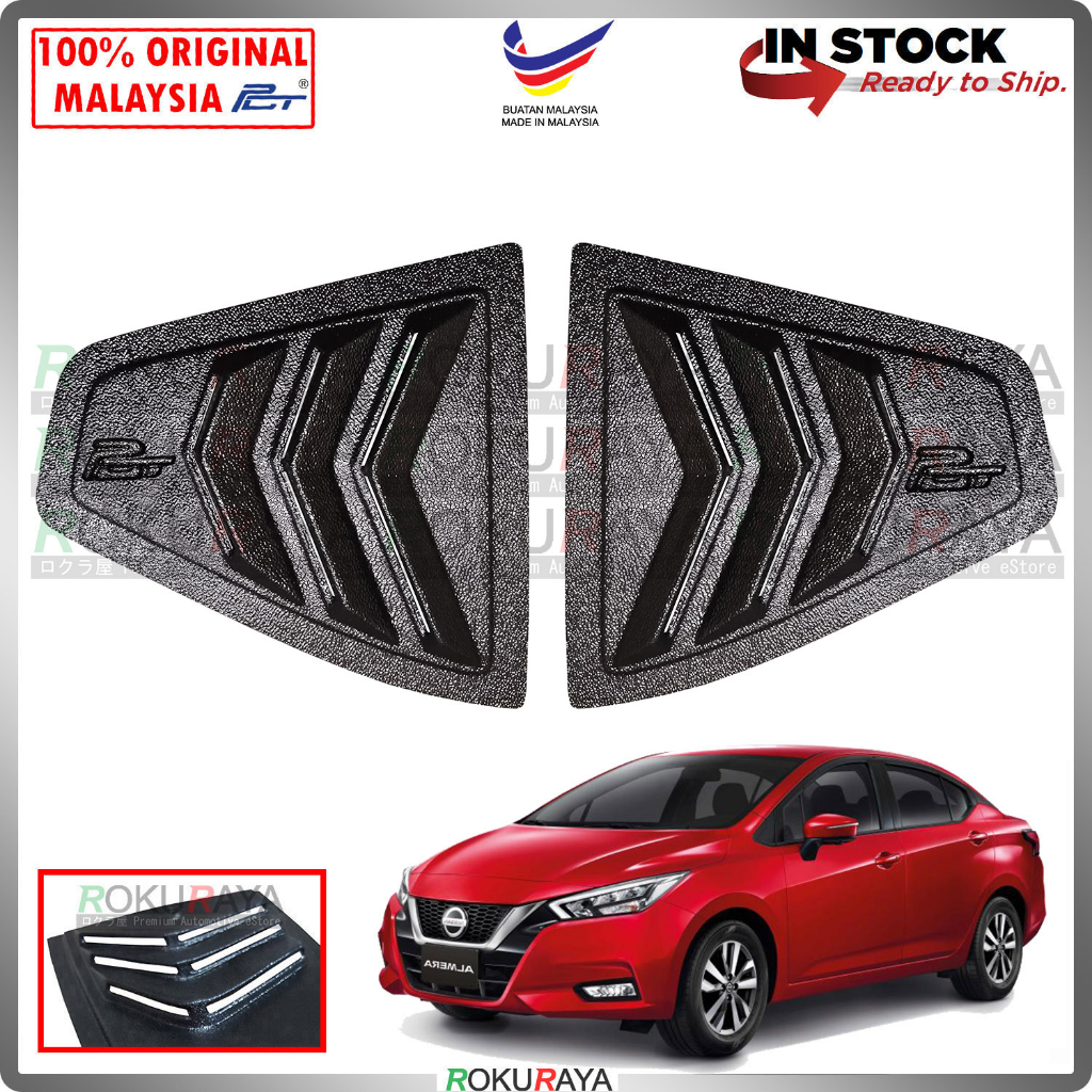 Nissan Almera N18 Turbo 1.0 2019 Mustang ด้านหลังสามเหลี่ยมด้านข้างกระจกหน้าต่าง Louvre Air Terjun Vortex รถเครื่องกําเนิดไฟฟ้า