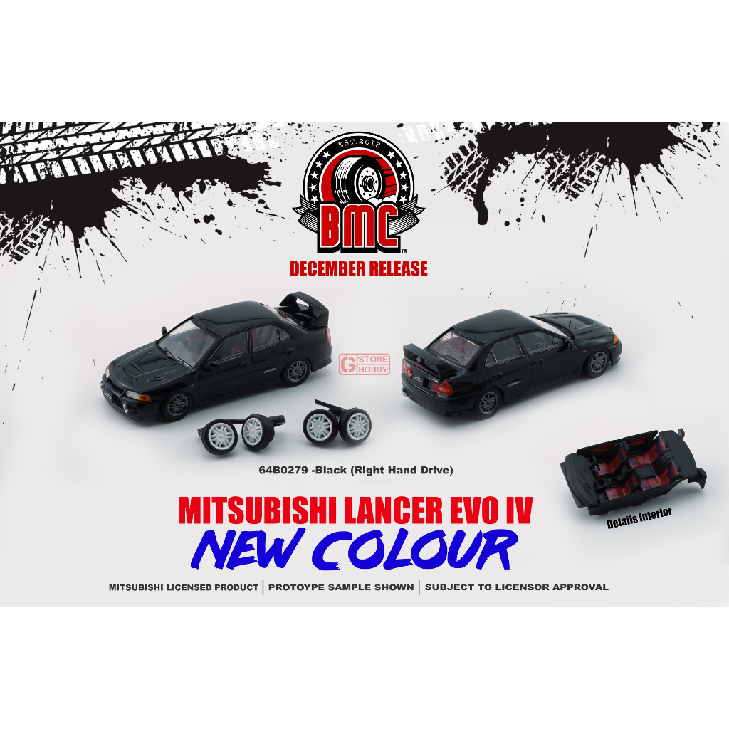 BM CREATION 1/64 64B0279 MITSUBISHI LANCER EVOLUTION IV BLACK
