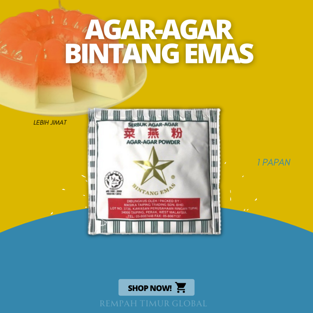 GOLDEN STAR AGAR-AGAR POWDER WHITE PACKAGE (1 BOARDX20PCS)/AGAR BOARD/AGAR POWDER