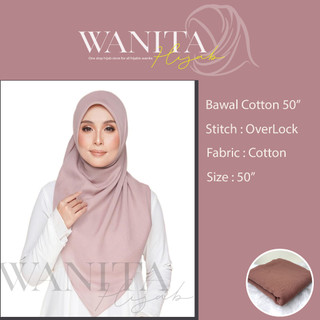 Tudung Bawal Cotton 50 / Bidang 50 / Bawal Murah / Tudung Bawal / Bawal Cotton / Premium Quality
