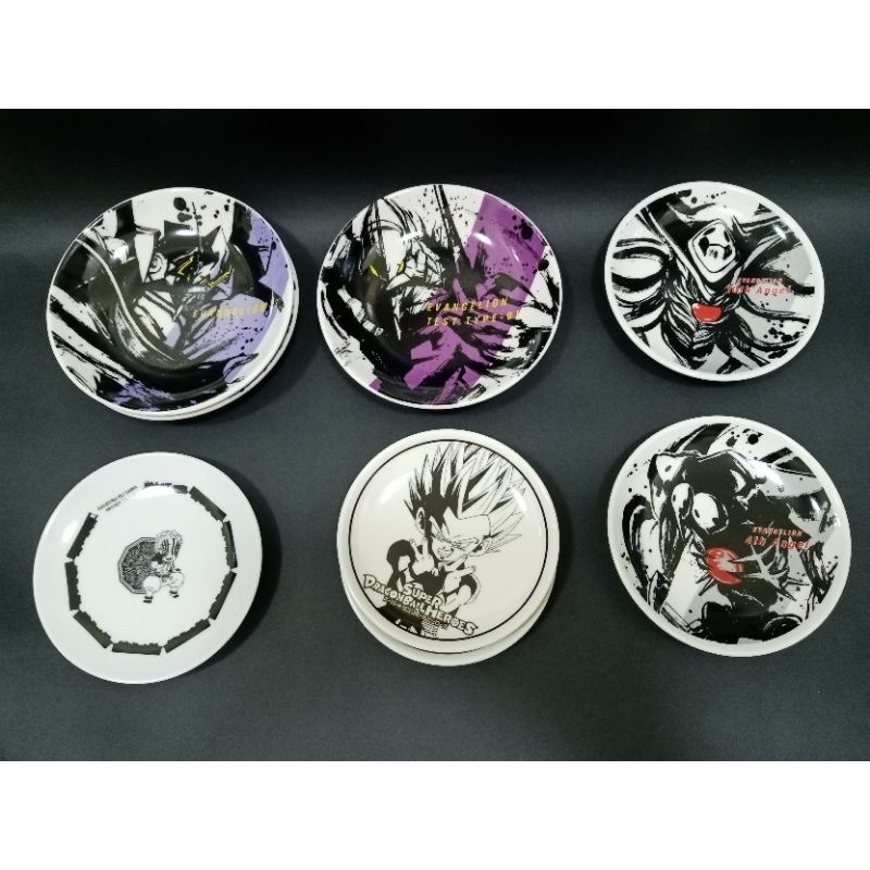 ICHIBAN KUJI ราคาจานเล็ก EVANGELION SUPER DRAGONBALL HEROES และ KIMETSU NO YAIBA AKAZA SMALL PLATE C