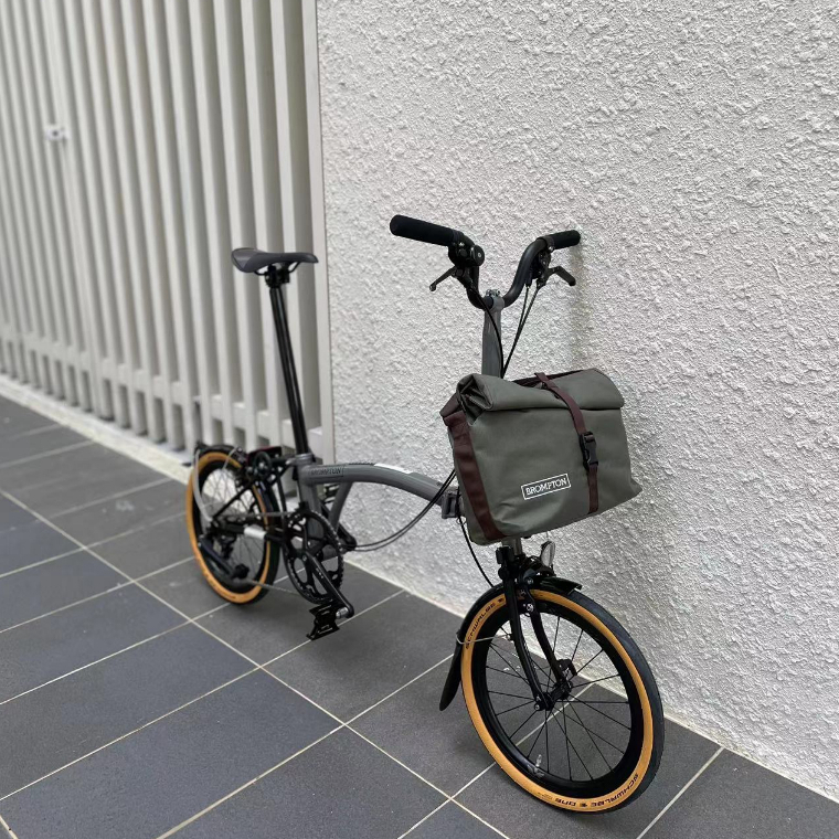 โกฟินโด® Social Rolltop Front Bag Cordura Fabric Custom Handmade Shoulder Bag Brompton