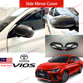 ฝาครอบกระจกมองข้าง คาร์บอนไฟเบอร์ สีดํา สําหรับ Toyota Vios 2023 Toyota Vios 2023