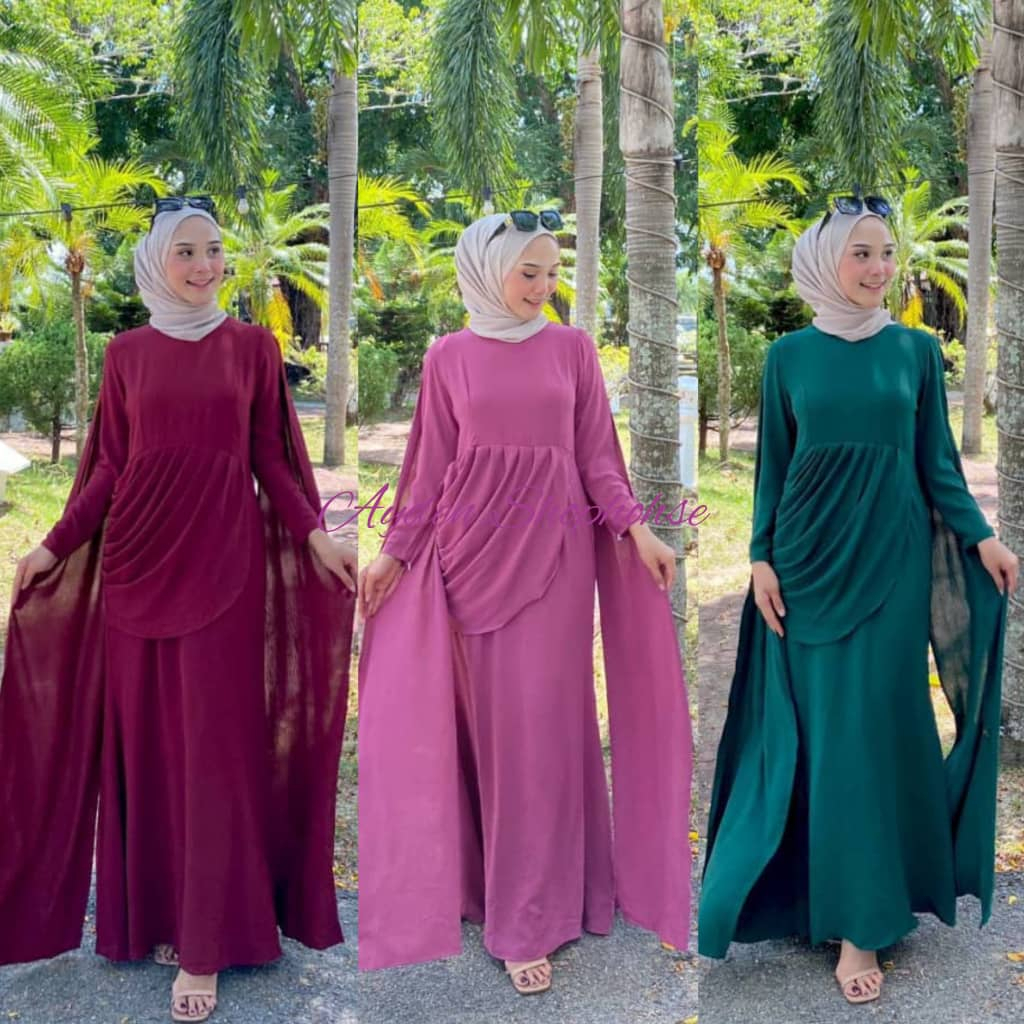 Ayden ชุดเดรส สไตล์ปีกบินมุสลิม