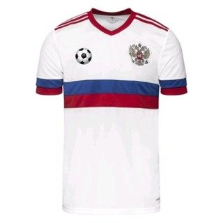เสื้อกีฬาแขนสั้น ลายทีมชาติรัสเซีย ทีมเยือน 2020/21