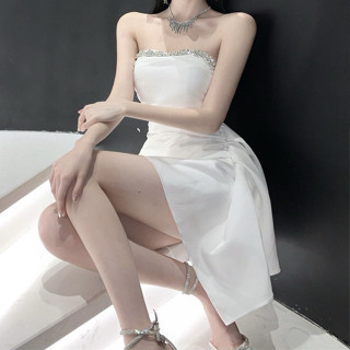 ชุดเดรสเซ็กซี่ ประดับเพชร 8651 [DRESS]