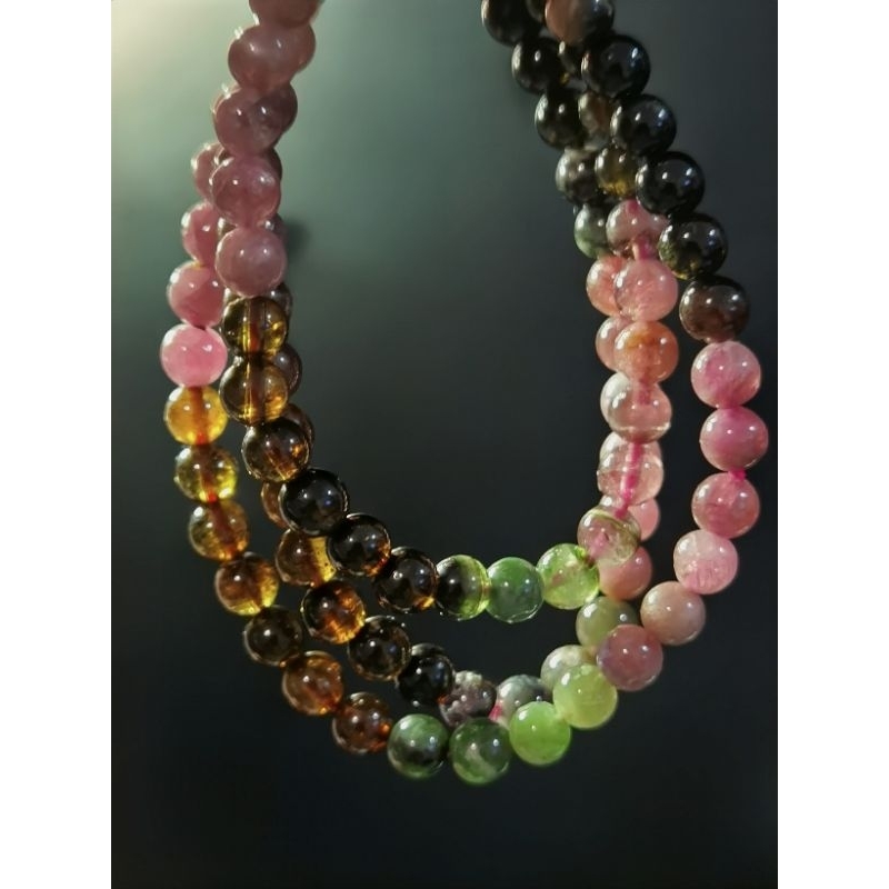 สร้อยคอทัวร์มาลีนสายรุ้งธรรมชาติ AS0108-5M