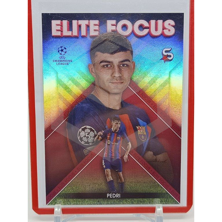 2022 TOPPS UEFA SUPERSTAR [PEDRI] ELITE FOCUS SOCCER TRANDING CARD