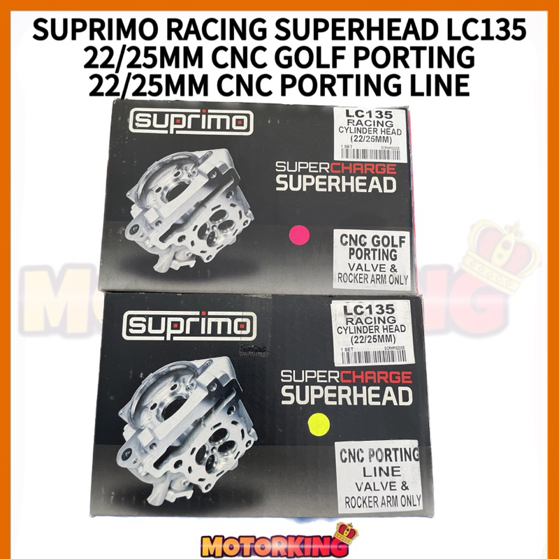 SUPRIMO RACING SUPERHEAD LC135 22/25MM CNC GOLF PORTING 22/25MM CNC PORTING LINE