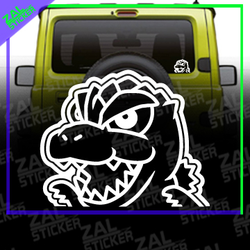 <ZAL STICKER> สติ๊กเกอร์แล็ปท็อปรถยนต์ CHIBI GODZILLA PEEKER ANIME MYVI AXIA ALZA BEZZA SAGA EXORA P