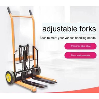 Autozone 200kg Mini Fork Lift Portable manual handling stacker, light and small household lift truck hydraulic unloading