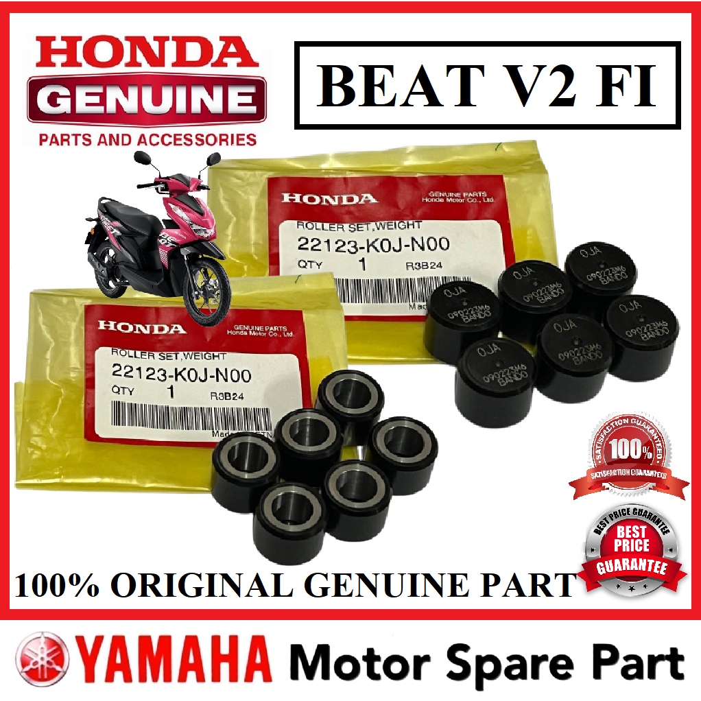HONDA BEAT V2 FI ROLLER SET 0 22123-K0J-N00 KACANG WEIGHT COMP CLUTCH KLAS BLAC BEAT110 V4 2020 ใหม่