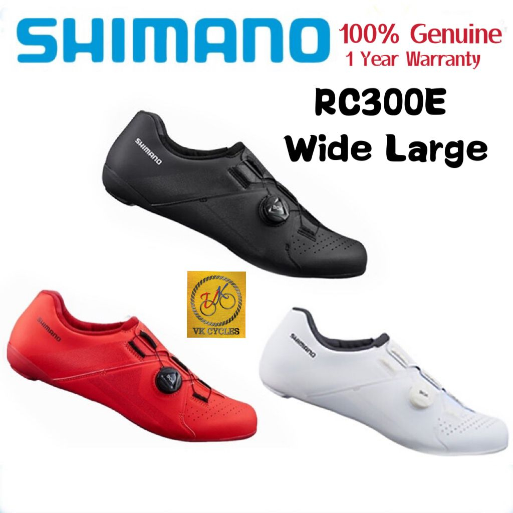 SHIMANO RC300 RC300E WIDE MEN SHOE EU40 41 42 43 45 46 ROAD CYCLING รองเท้าสีดําสีแดงสีขาว - VK Cycl
