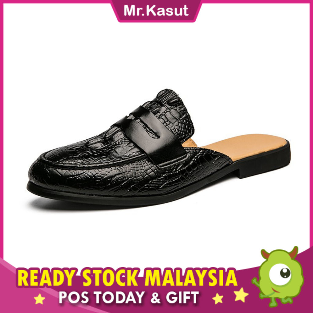 Mr Kasut Loafer Kasut Lelaki Half Round Toe Shoes ผู้ชาย 3399 ZEKER