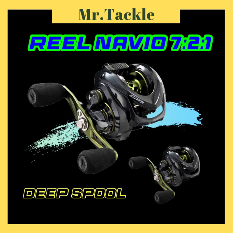 RL005 Navion ATD200 Mesin BC Reel Baitcasting Fishing Reel 7:2:1 น้ําหนักเบา Casting Reel Deep Spool