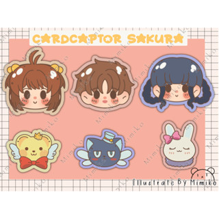 Cardcaptor Sakura Syaoran Li Tomoyo Daidouji ชุดสติกเกอร์กลิตเตอร์ รูปหมี แมว กระต่าย