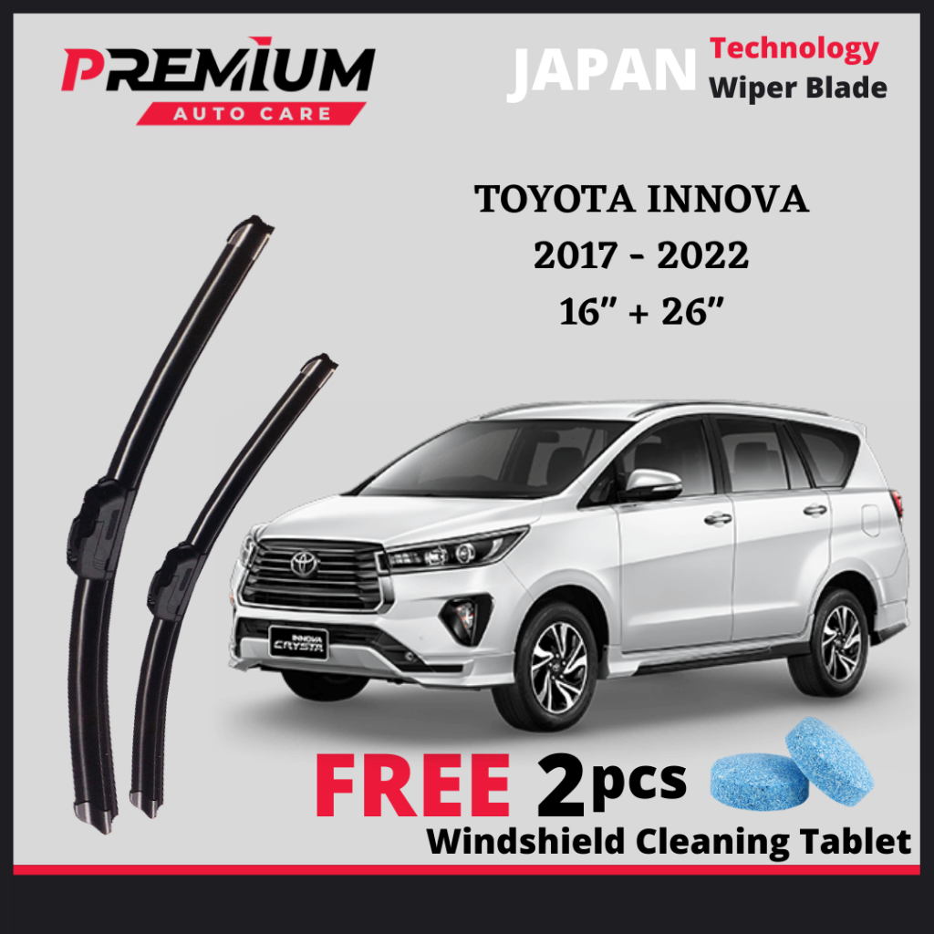TOYOTA INNOVA [2017-2022] PREMIUM WIPER BLADE JAPAN TECHNOLOGY WIPER BLADE WINDSCREEN WIPER