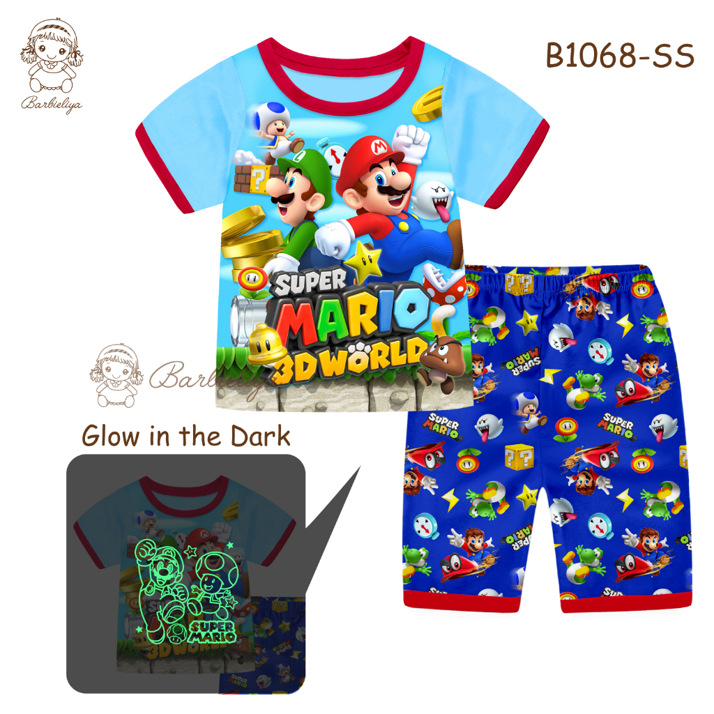 Barbieliya B1068SS Mario Glow In The Dark Boy Causl Wear (8/10y)