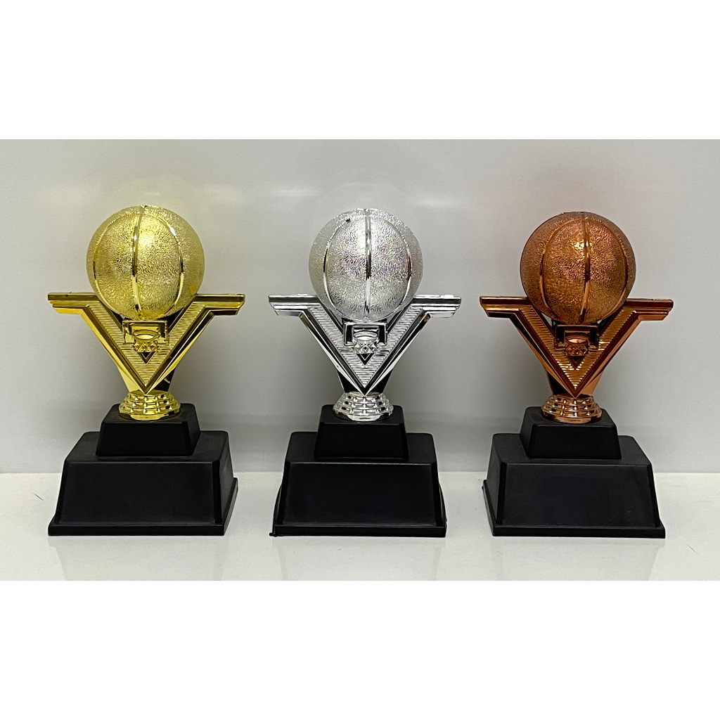AUS-MF006 Trofi Plastik Bola Keranjang Screw Medal Basketball Plastic Trophy