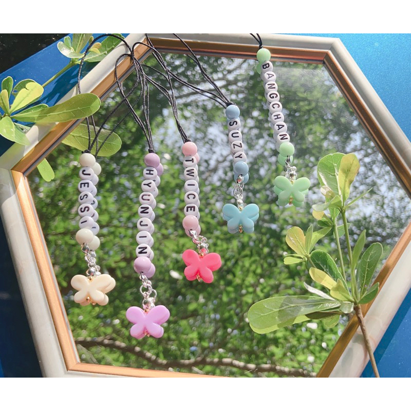 CUSTOMIZE NAME BEADS KEYCHAIN l สายคล้องโทรศัพท์ PASTEL COLOUR
