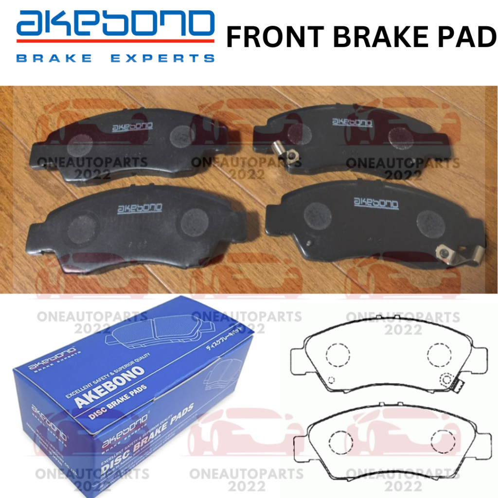 AKEBONO ผ้าเบรคหน้า HONDA CITY GD8 JAZZ GD1 GD3 CIVIC SO4 EJ6 EJ7 EJ8 EJ9