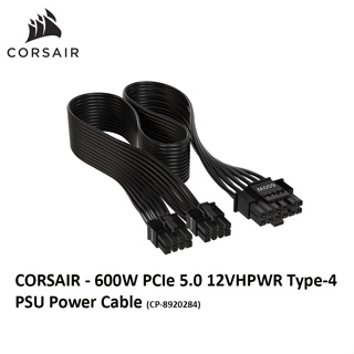 Corsair สายเคเบิลพาวเวอร์ 600W PCIe 5.0 12VHPWR Type-4 PSU สําหรับ RTX 40 Series