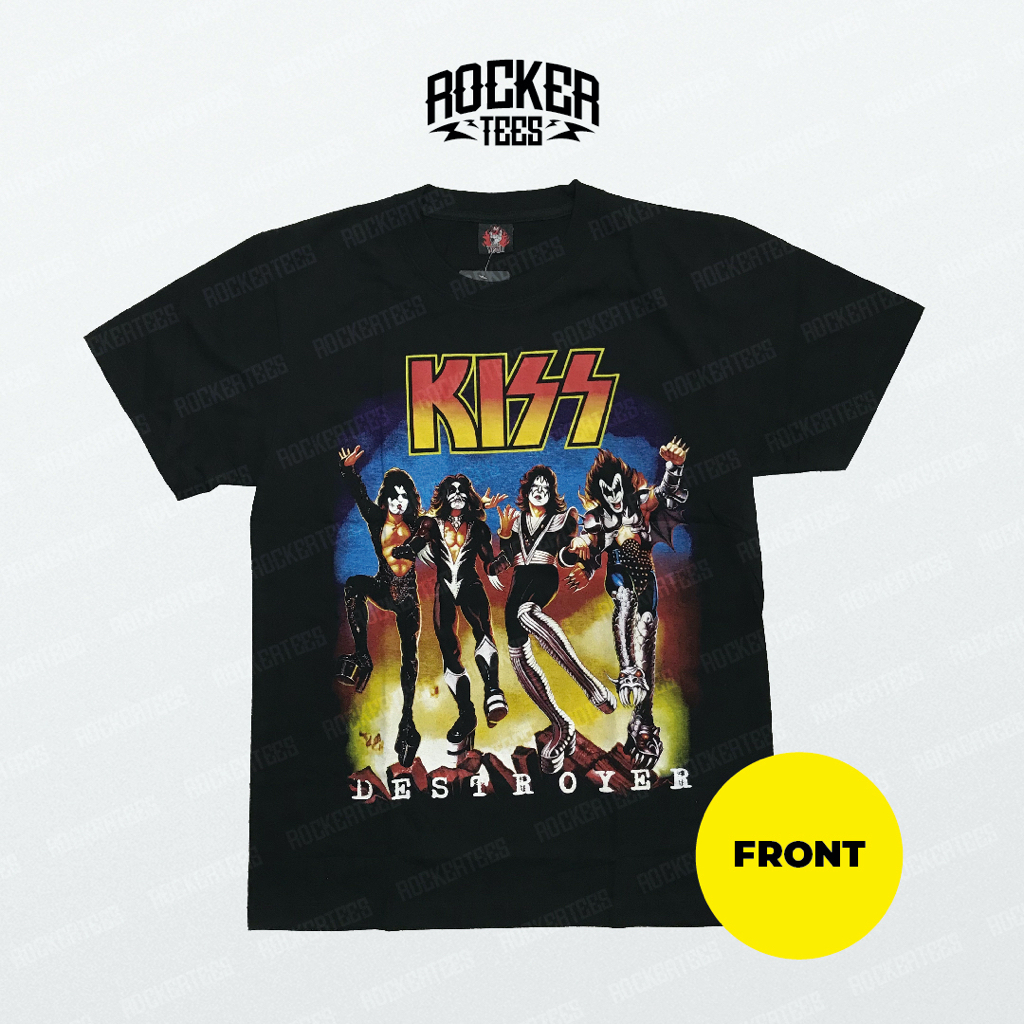 [0862] Kiss - Destroyer - เสื้อยืดสีดํา Baju Band Legen Rock