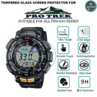 Casio PROTREK PRG-240 SERIES 9H ฟิล์มกระจกนิรภัยกันรอยขีดข่วนหน้าจอนาฬิกา PRO TREK PRG240