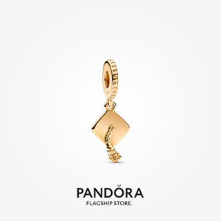 Pandora จี้หมวกรับปริญญา ชุบทอง 14K ของขวัญ สําหรับเพื่อนร่วมงาน เพื่อน ครอบครัว แฟน p602 p804