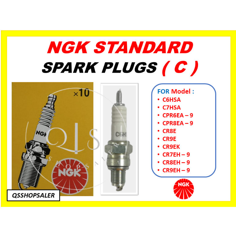 NGK SPARK PLUGS C SERIES / NGK STANDARD SPARK PLUG C6HSA CPR6EA-9 CPR8EA-9 CR8E CR8E CR9EK CR7EH-9 C
