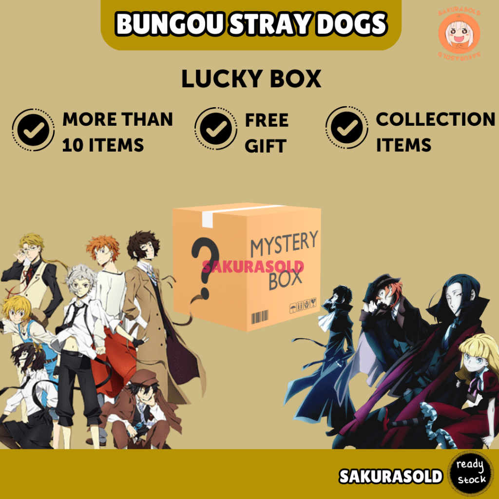 Bungou Stray Dogs กล่องอะนิเมะ Lucky กล่องอะนิเมะกล่อง Bungou Surprise กล่อง Bungou Stray Dogs พวงกุ