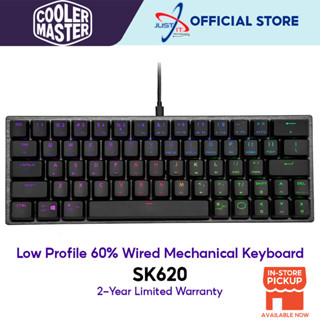 Cooler MASTER MASTERKEY SK620 คีย์บอร์ดเล่นเกม แบบใช้สาย (สีฟ้า สีแดง สีน้ําตาล)