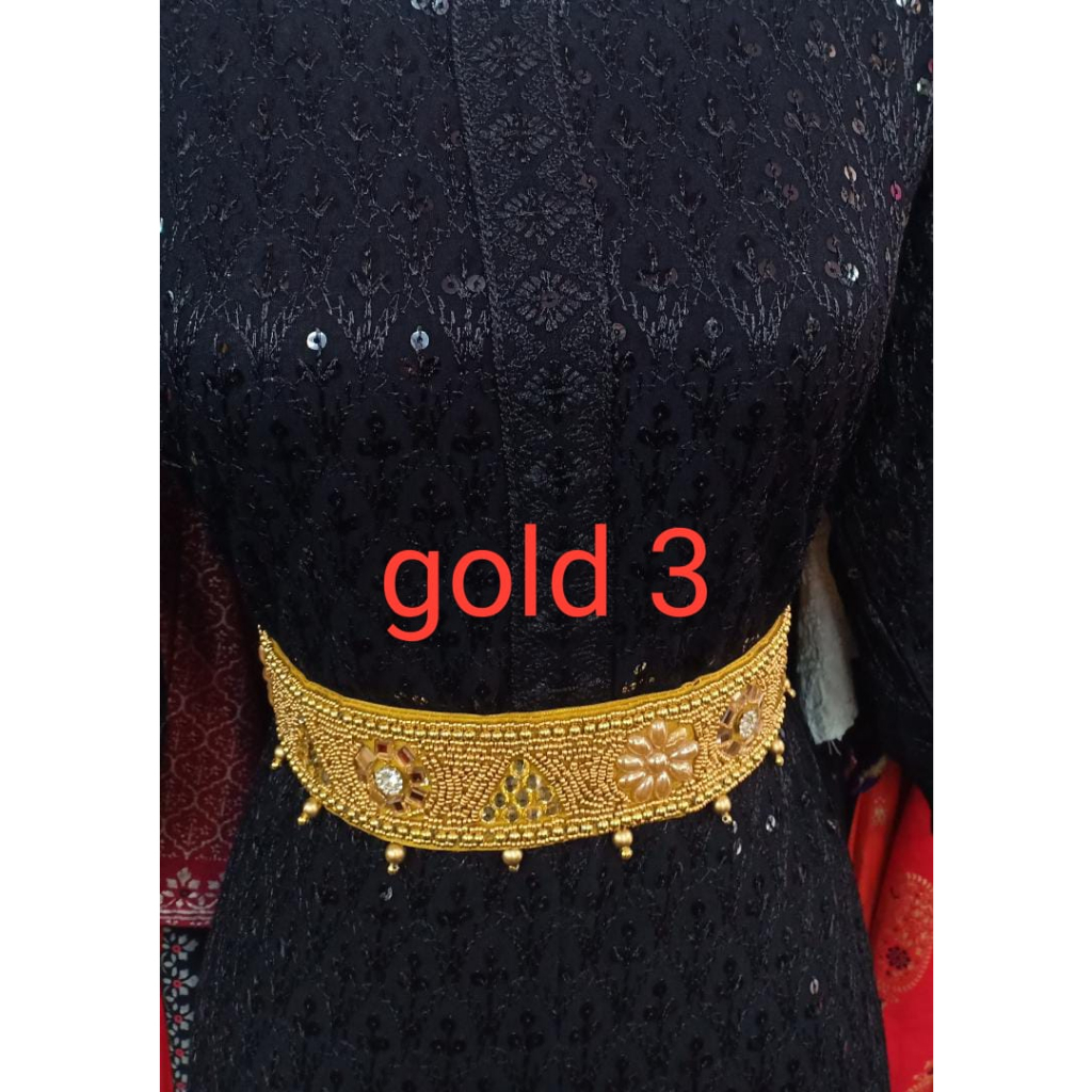 BELT GOLDEN LATEST DESIGN SAREE BELT CODE3