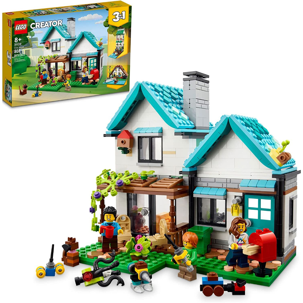 [PhoenixToyz LEGO Creator 3 in 1 Cozy House Toy Set 31139, อายุ 8+ (808 ชิ้น)