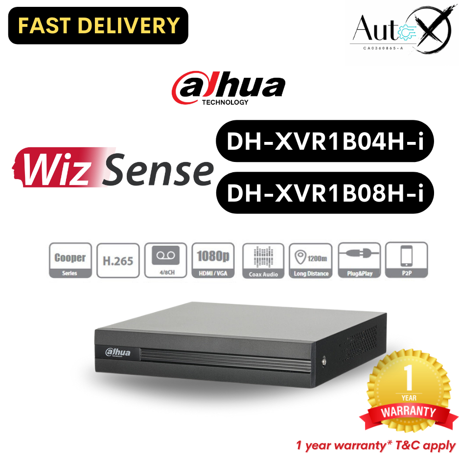 DAHUA WizSense DH-XVR1B04H-i / DH-XVR1B08H-i (เครื่องบันทึกกล้องวงจรปิด)