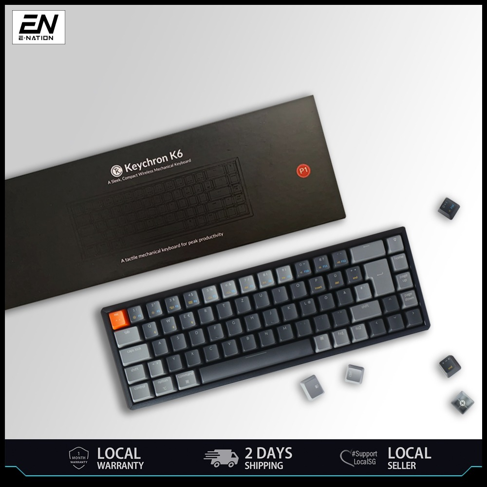 Keychron K1 K2 K6 K8 RGB Gateron Optical Hotswap อลูมิเนียมบลูทูธไร้สายคีย์บอร์ด Gaming Office