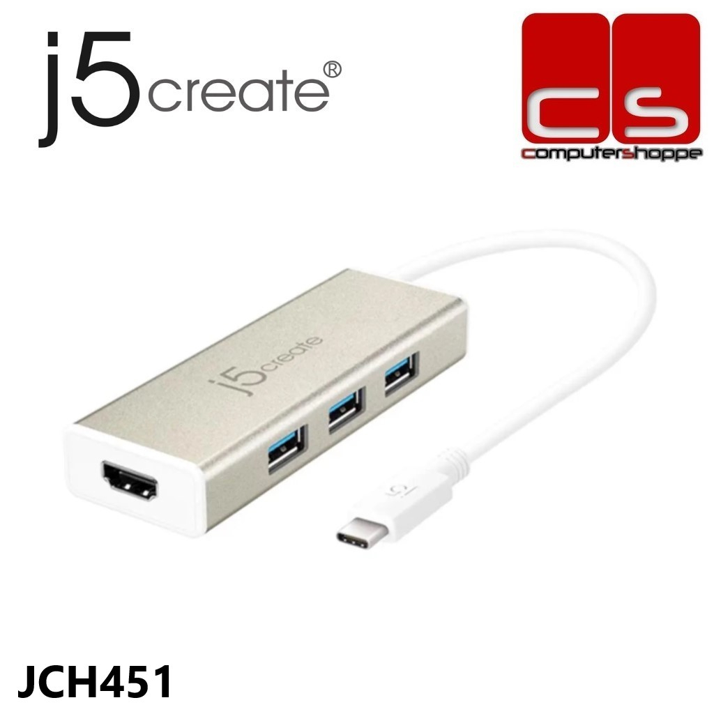 J5create USB-C 3.1 3-Port HUB พร้อม HDMI - JCH451