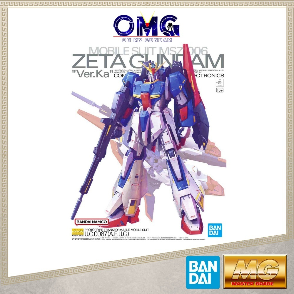 Bandai MG 1/100 Zeta Gundam Ver Ka 64015 Zeta V Ka Z Gundam Zeta Ver. Ka MG Zeta Gunpla Plamo OMG