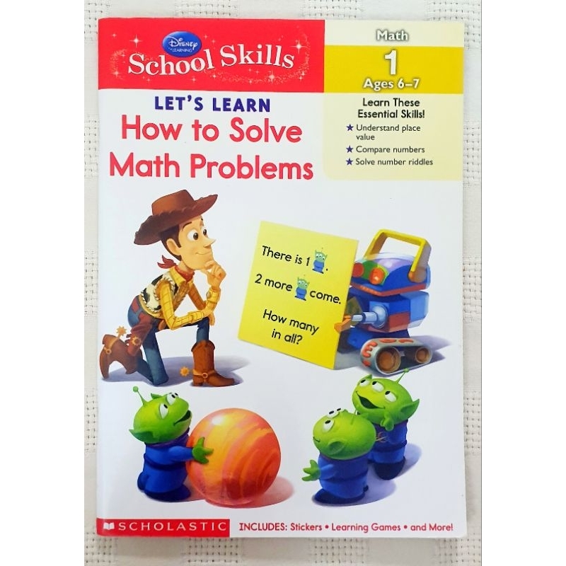 MBH DISNEY SCHOOL SKILLS: LETS LEARN HOW TO SOLVE MATH PROBLEMS (Math 1: อายุ 6-7) โดย Scholastic