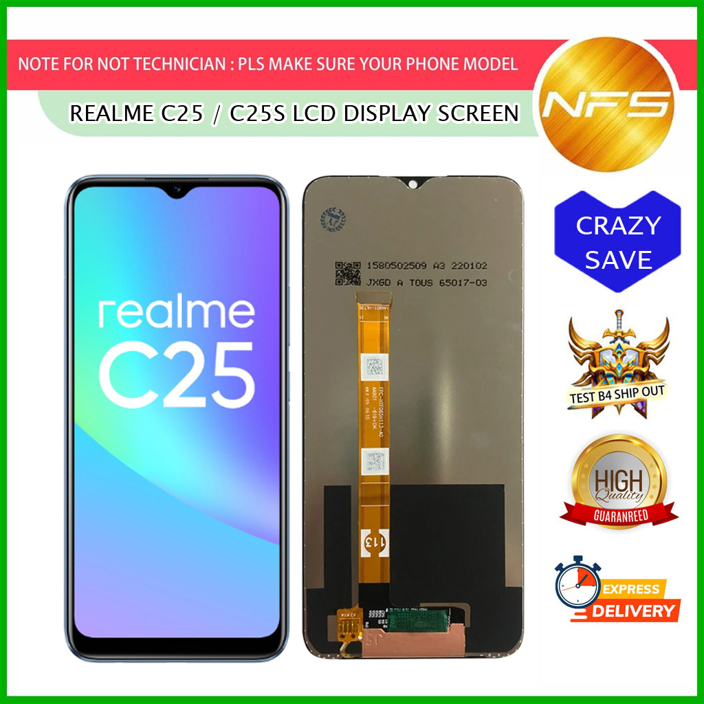 NFS - Realme C25 / Realme C25S หน้าจอแสดงผล LCD หน้าจอสัมผัส digitizer