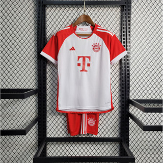 เสื้อกีฬาแขนสั้น ลายทีม Bayern Munich 23 24 ชุดเหย้า สําหรับเด็ก