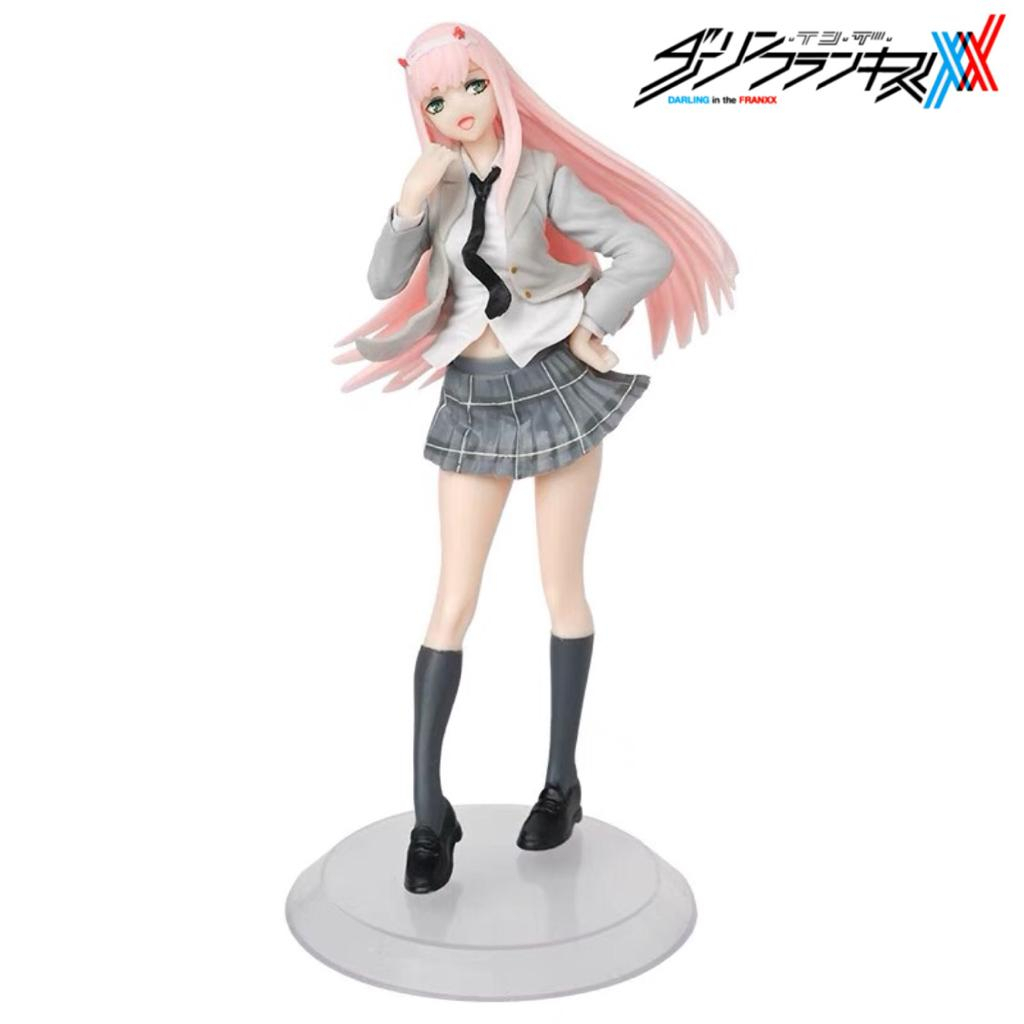 Darling In The Franxx Zero Two School Uniform 19cm Action Figure ตกแต ่ ง