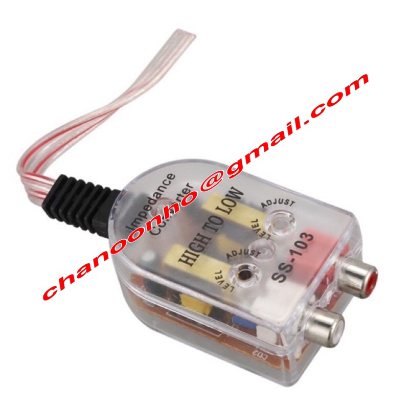 HIGH TO LOW RCA ADAPTER HI TO LOW IMPEDANCE CONVERTER เป็นสาย RCA