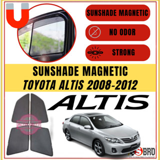 ม่านบังแดดแม่เหล็ก ป้องกันแสงสะท้อน สําหรับรถยนต์ Toyota Altis 2008-2012