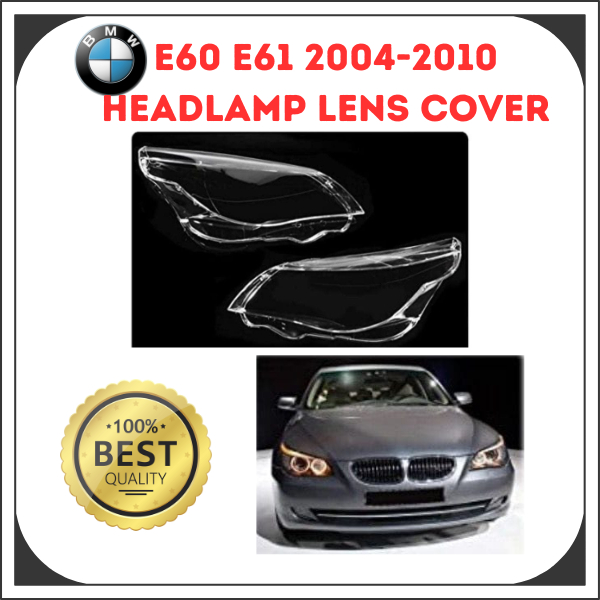 BMW E60 E61 2004-2010 HEADLAMP COVER HEADLIGHT COVER HEADLAMP LENS HEADLIGHT LENS COVER (2 ชิ้น/เซ็ต