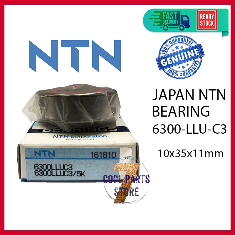 6300 LLU C3 NTN Japan Bearing 6300-LLU (10 X 35 X 11mm) (MOTORCYCLE TIRE BEARING C3)